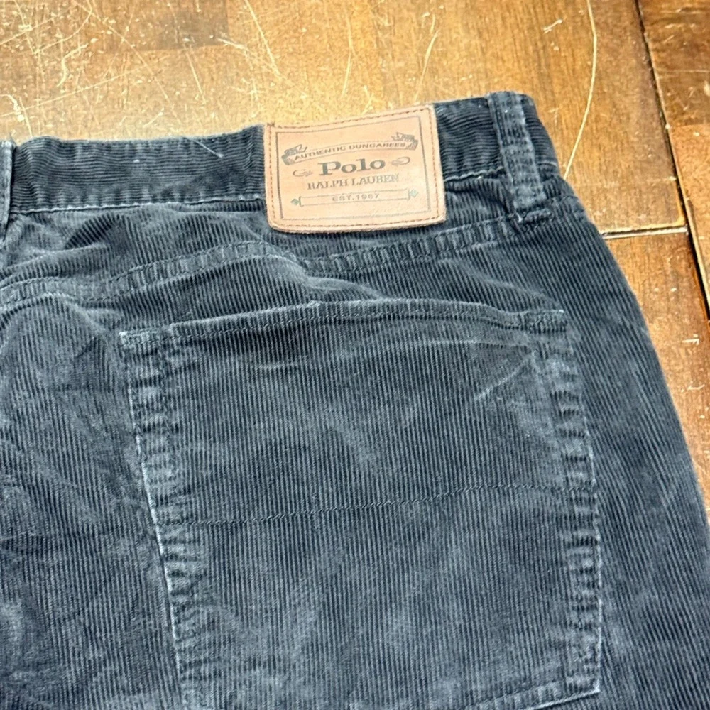 Polo Ralph Lauren Corduroy Pants Mens 38x32 Dark Brown Straight Leg 5-Pocket